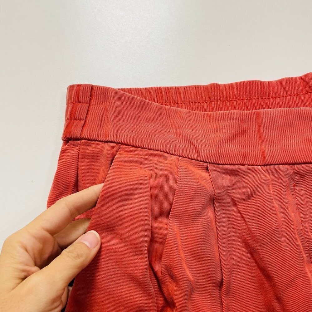 Ann Taylor LOFT Pant Trouser Fluid Tencel Twill Ankle Marisa Fit Blushing Red - Picture 3 of 9